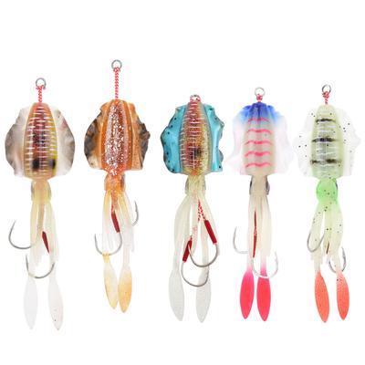 Soft Luminous Fishing Bait UV Octopus Squid Lure Fishing Tackle Accessory