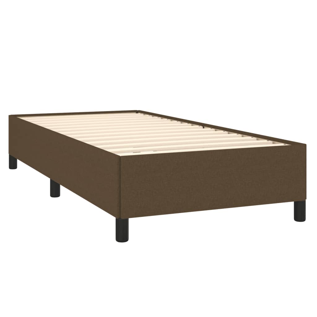 Vidaxl Bed Frame Without Mattress, Dark Brown, 90X200 Cm, Fabric