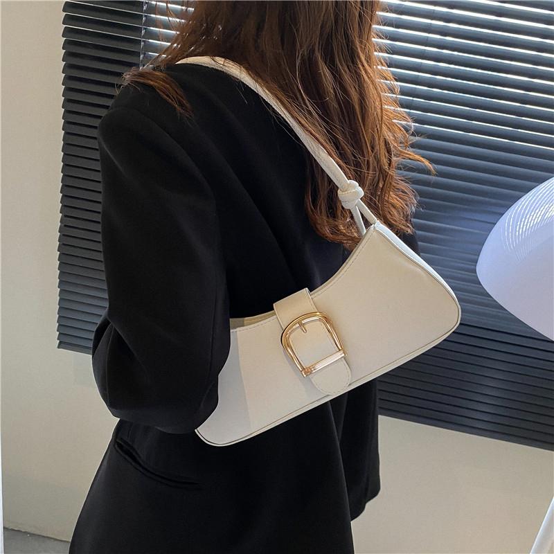 Textured PU Leather Niche Shoulder Bag For Women Summer New Popular Versatile Crossbody Bag Ladies Simple Work Handbags