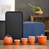 Storage tea set Outdoor car Kung Fu tea maker Tea tray Complete set Company opening Business gifts Travel portable