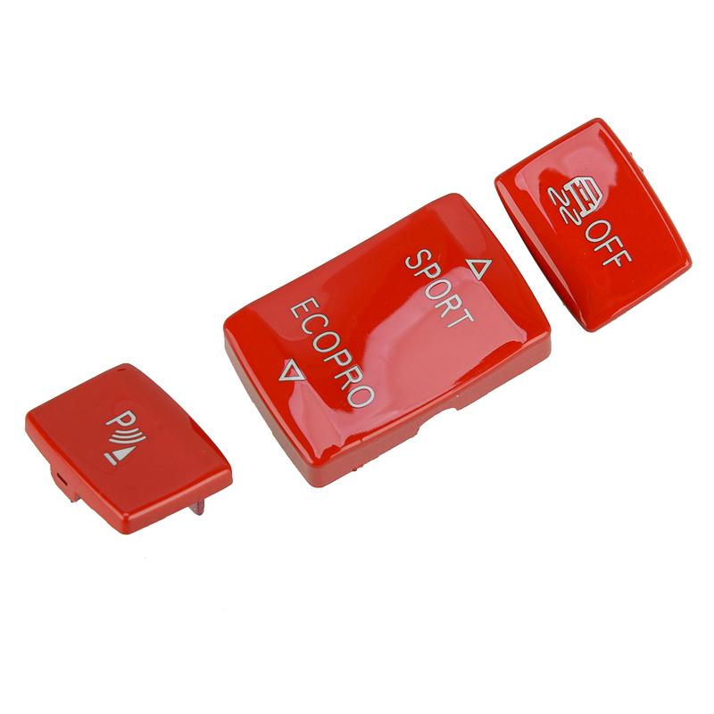 3Pcs/Set Red Car Console Gear Shift Button Cover Sticker Decor Fit For BMW F20 F21 F22 F23 F30 F31 F34 F32 F33 F36 61319252912