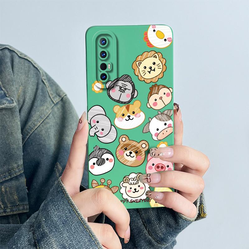 For OPPO Find X2 Neo / Reno3 Pro 5G Phone Case Cover CPH2009 Silicone Sweet Painted Cartoon Funda Lovely Printed Coque Casing
