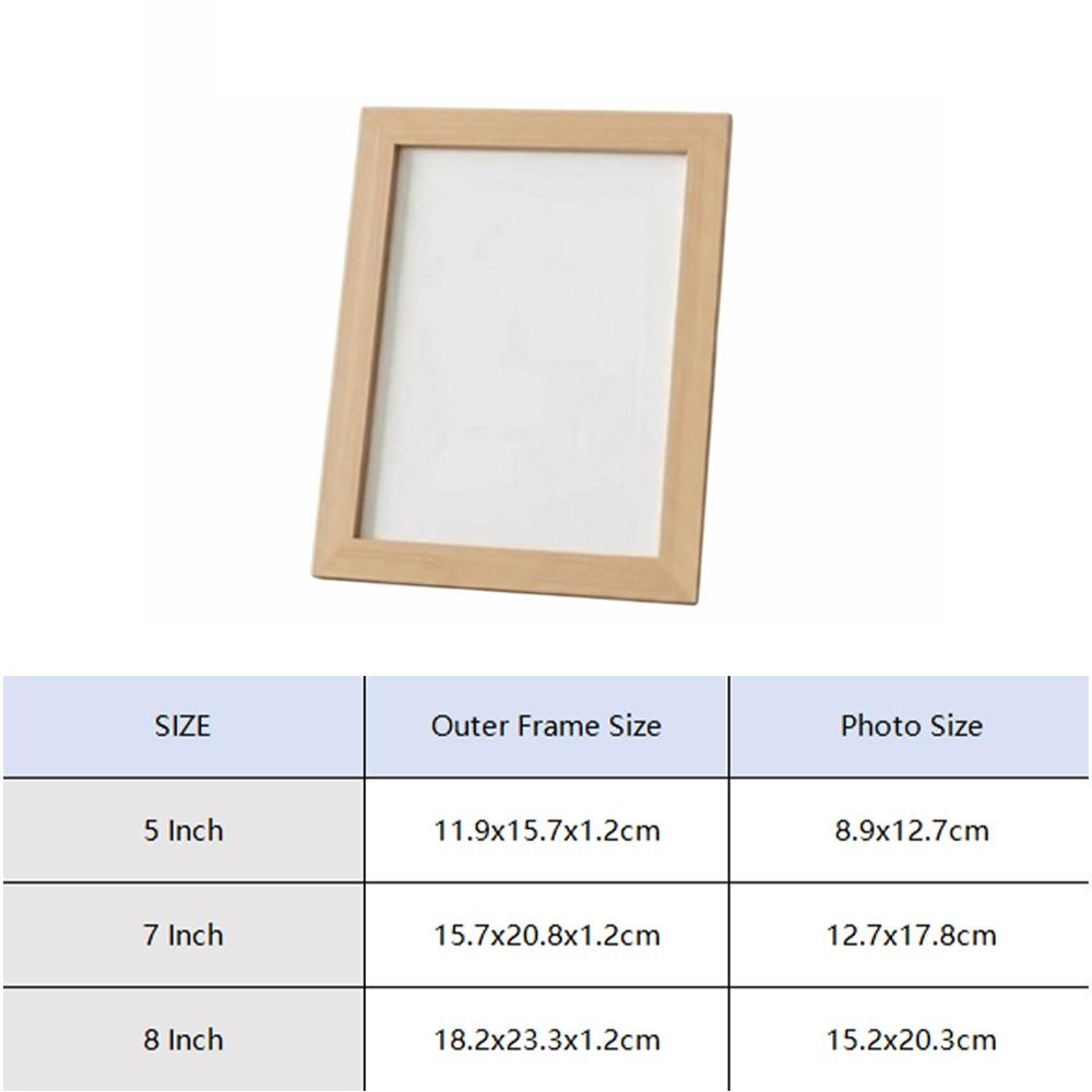 New 5/7/8 Inch Wooden Photo Frame Shadow Box Wall Decor Picture Display Frame Desktop Ornament Home