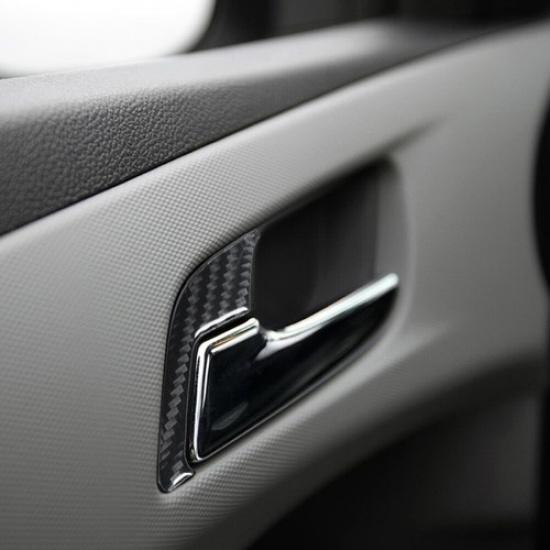 4Pcs Carbon Fiber Interior Door Handle Cover Trim For Chevrolet Sonic 2012-2016