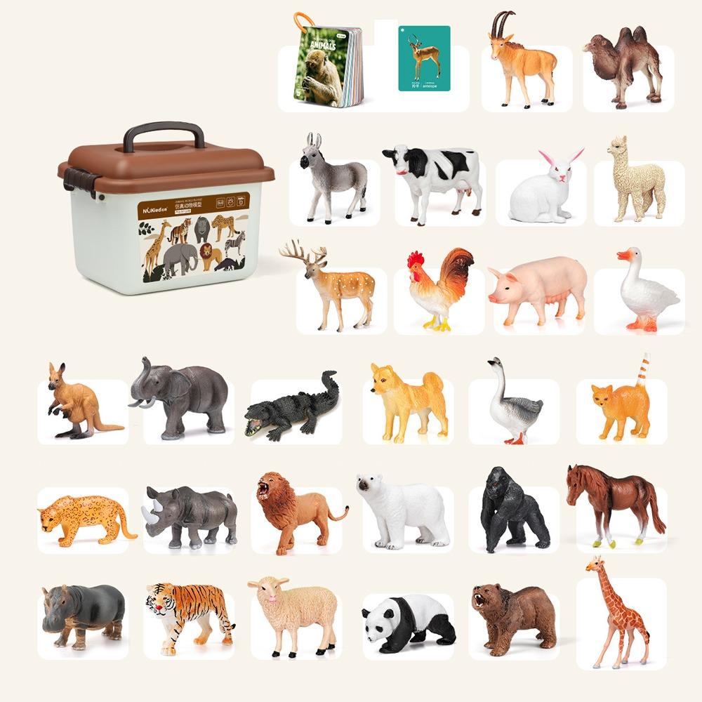 Simulation Farm Animal Model Toy Mini Lifelike Animal Figurines Animal Action Figures  for Children