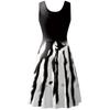 Halloween dress women's sleeveless skirt horror bat skeleton digital print skirt