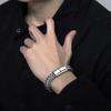Men's Starry Sky Double-Layer Magnetic Buckle Bracelet - Titanium Steel Punk Chain Jewelry