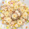 20/50Pcs Mix Yellow Artificial Flower Head for Home Room Decor Craft Wreath Bride Wedding Christmas Decoration Navidad 2025 Gift
