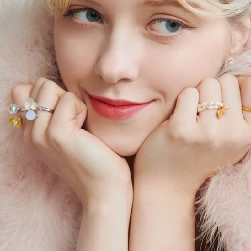 VINTAGEPINK Bubble Bubble 925 Silver Ring 2 Colors