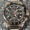 Used [Working Item] SEIKO Chronograph Watch 7T62-0GW0 Seiko Black Men's Management K26L