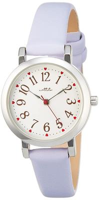 Fieldwork Lovely Analog Watch, Silver with Leather Strap, GY044-3, Women's, Purple