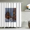 Vintage Winter Cityscape Shower Curtain Snowy Street Scene Victorian Era Wall Art Bathroom Decor Elegant Gothic Dark Academia