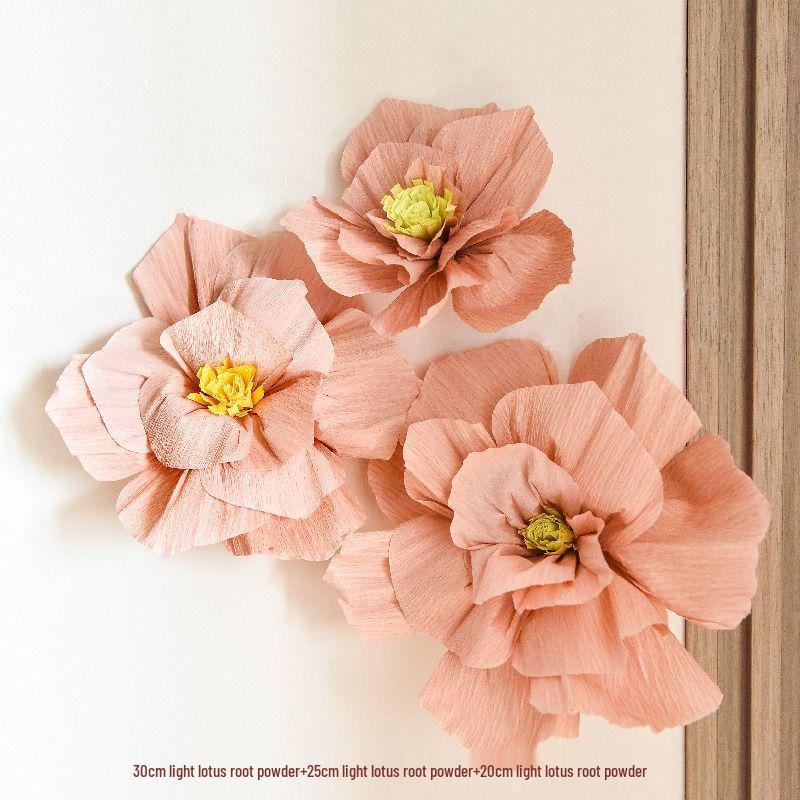 Dreidimensionale gefaltete Papierblumen-Dekoration für Hochzeit und Schlafzimmerwand