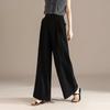 RAIN.CUN Women's Black High-Waist Wide-Leg Pants