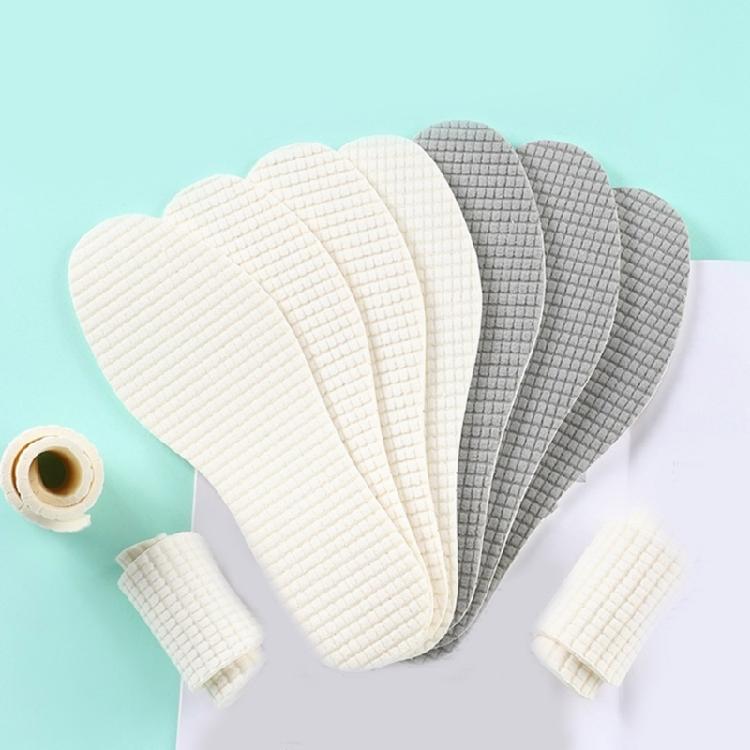 4 Pairs Odor Resistant Terry Cloth Latex Insoles Lightweight Design Shoe Inserts Cushion for Barefoot Shoes Size 35-46