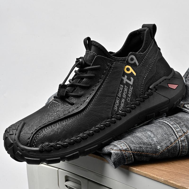 Men's Casual Shoes Versatile Genuine Leather Male Sports Shoes Leisure Soft Soles Sneakers Outdoor Men Treking Footwear Trainers