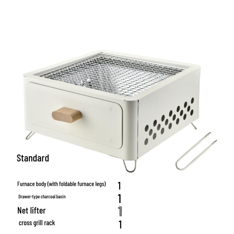 Portable Outdoor Charcoal Grill & Tea Stove Set