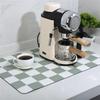 Checkered Super Absorbent Kitchen Tableware Impermeable Drainage Mat Non-slip Kitchen Carpet Coffee Dish Drainer Draining Mat