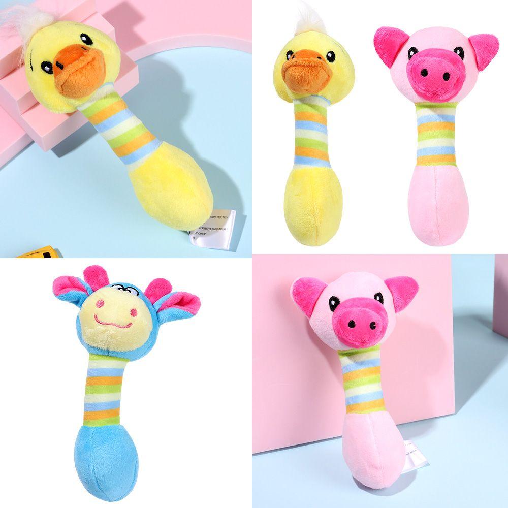 

Creative Chewing Squeaker Dog Toys Puppy Toy Plush Animal Shape