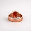 Red Garnet Copper Ring – Minimalist Bezel Set Statement Ring, Handmade Bohemian Jewelry