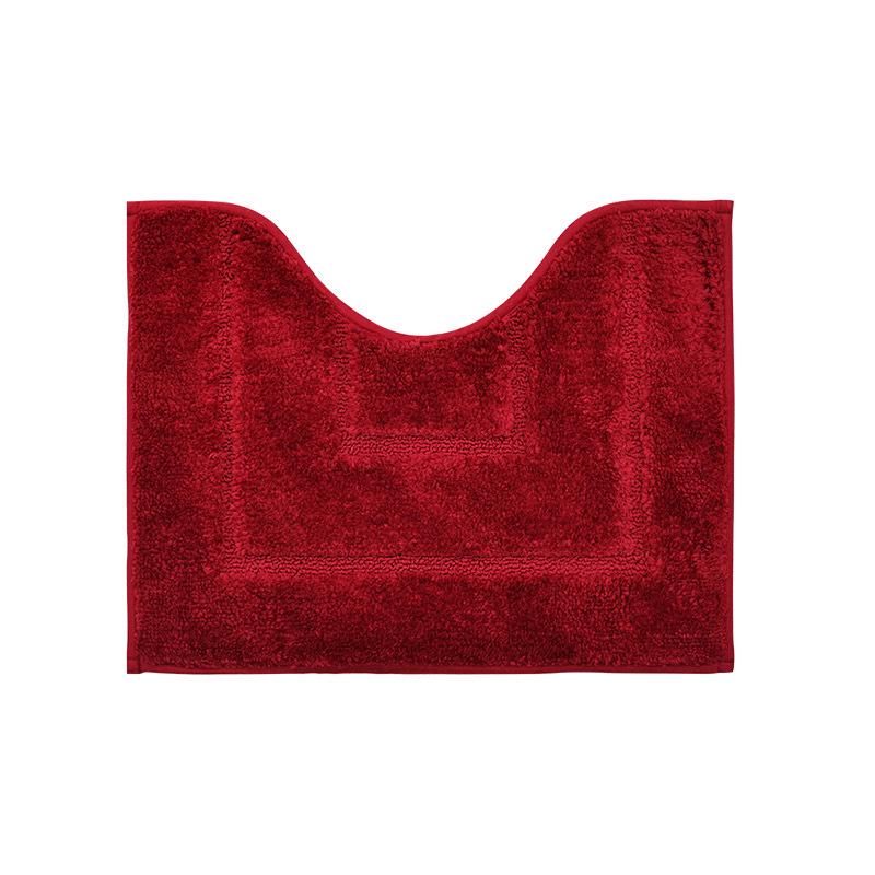 Thickened U-Shaped Non-Slip Absorbent Toilet Mat - Dirt-Resistant Bathroom and Bedside Carpet