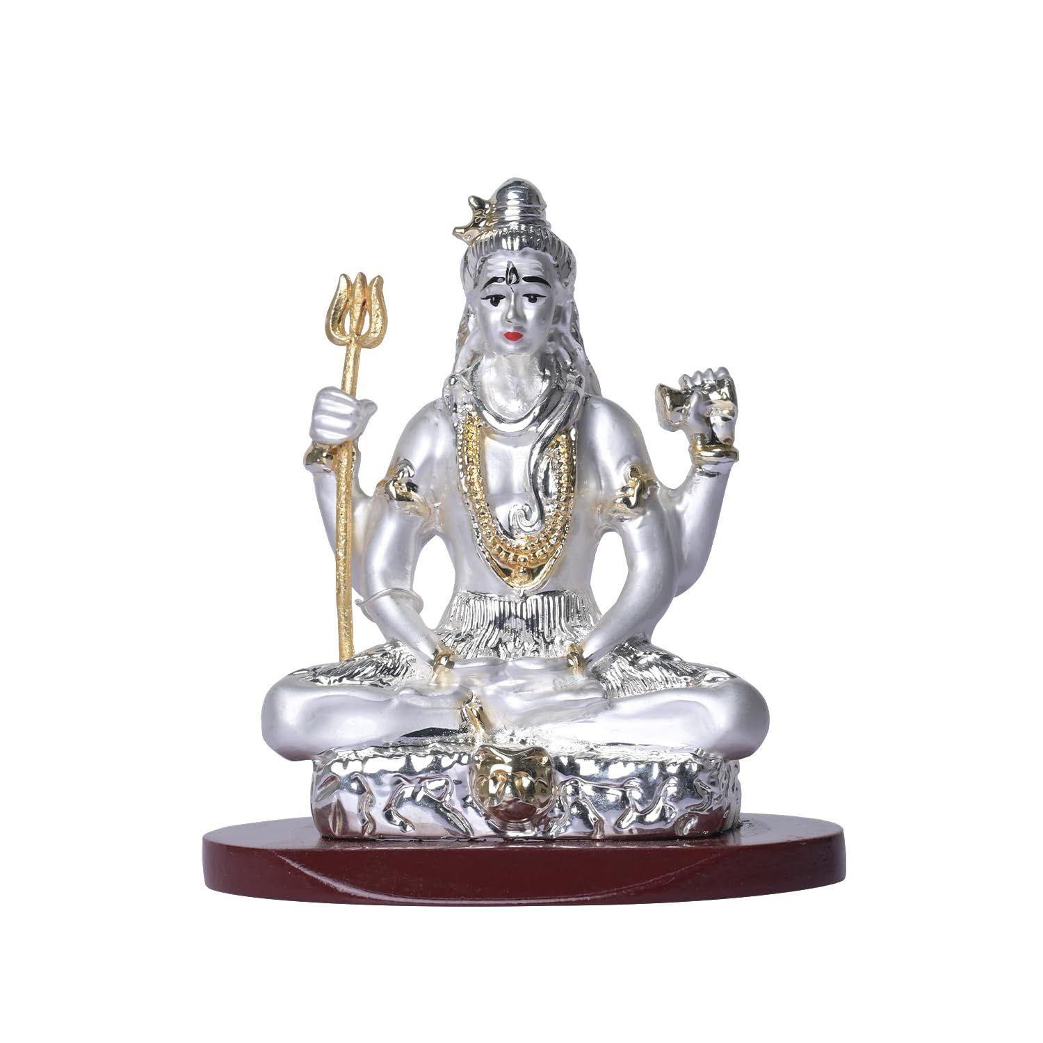 

Lord Shiva Idol for Car Dashboard, Home Decor Showpiece, Puja|Religious Statue for Peace and Prosperity|Luxury Sculptures