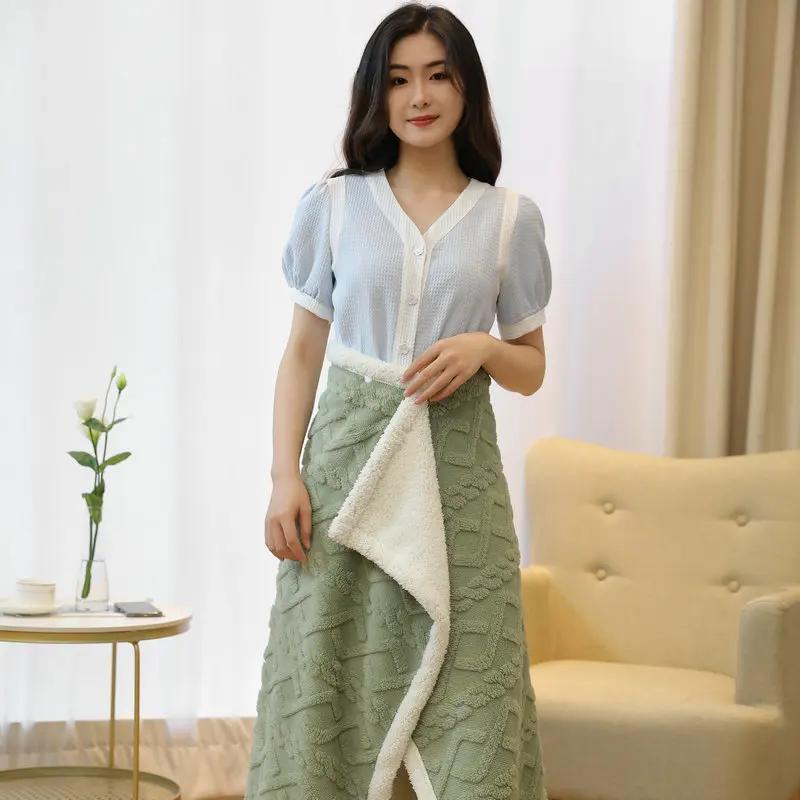 Nordic Style Tafuru Shawl Winter Blanket Office Lunch Wool Knee Blanket Home Sofa Air Conditioning Multifunction Field Camping