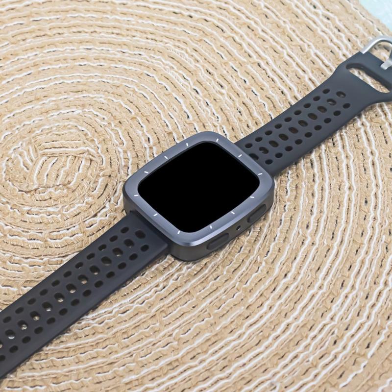 Watch Cover Full Coverage Shell for Active 2 Square/2s Scratchproof Metal Bumper Frame Case Housing Easy Installation