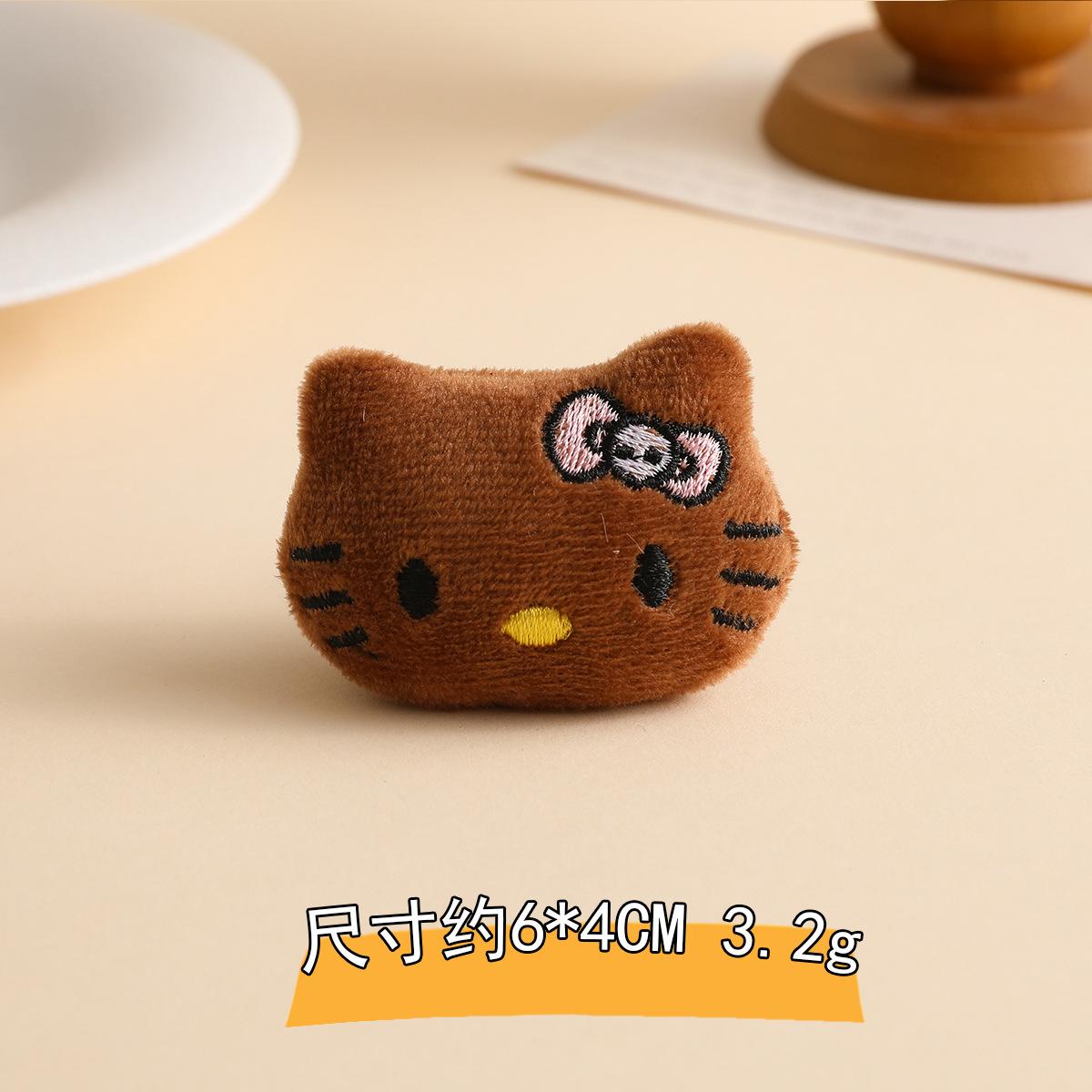 Cartoon cute kitten plush brooch doll doll bag pendant hat scarf clothing accessories opening