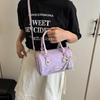 Einzelschulter Damen High-End Crossbody-Tasche Vielseitig Stilvoll Kleine Quadratische Tasche Geeignet für den Arbeitsweg mit Schleife