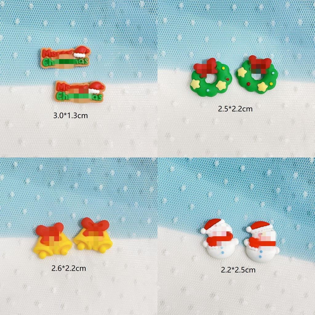 Christmas Snowman Holiday Wreath Resin Accessories Diy Phone Accessories Hair