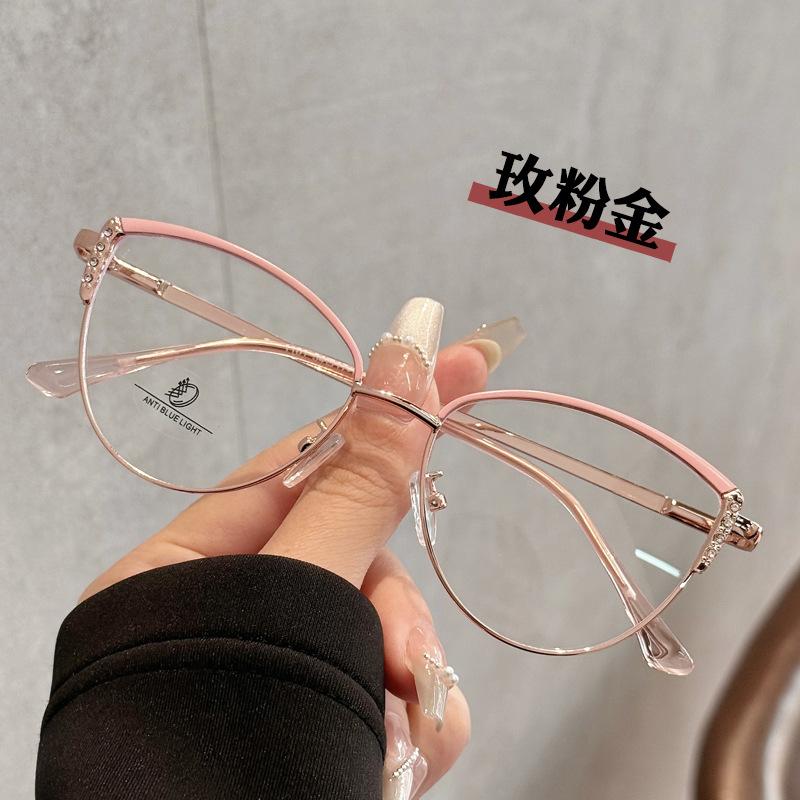 Fashion Cat Eye Glasses Frames for Women Blue Light Blocking Computer Eyewear Stylish Female Eyeglass Frames