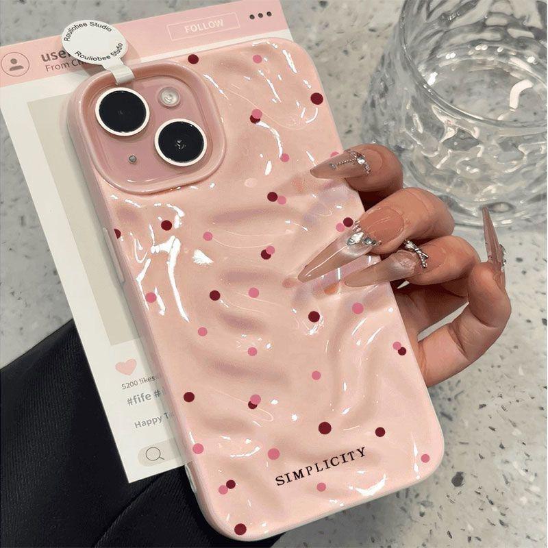 Meteorite Pattern Dot Case for Apple 17/17 Pro, Drop-Proof Soft Cover for 14/15/16 Pro Max