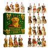 Dog Advent Calendar 24 Days Countdown Box Acrylic Puppy-Themed Ornament for Christmas Tree Multifunctional Holiday Decor for Kids And Pet Lovers