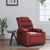 Vidaxl Foldable Armchair, Wine Red, Faux Leather