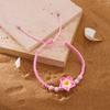 Boho Polymer Clay Braid Rope Bracelet Colorful Bohemian Beach Jewelry Cute Flower Bracelet  Women