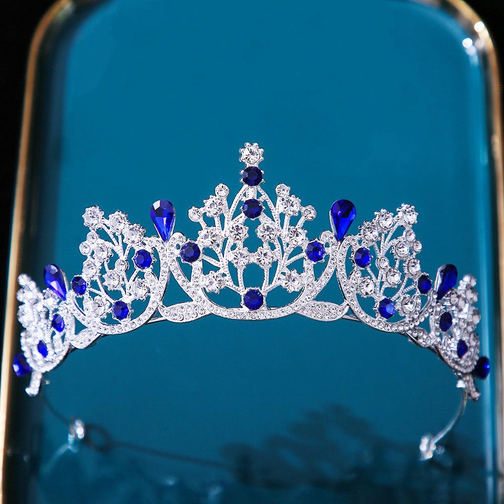 DIEZI Baroque Bridal Crown Headwear Crystal Hair Dress Accessories Tiara For Women Wedding Rhinestone Crown Hair Jewelry