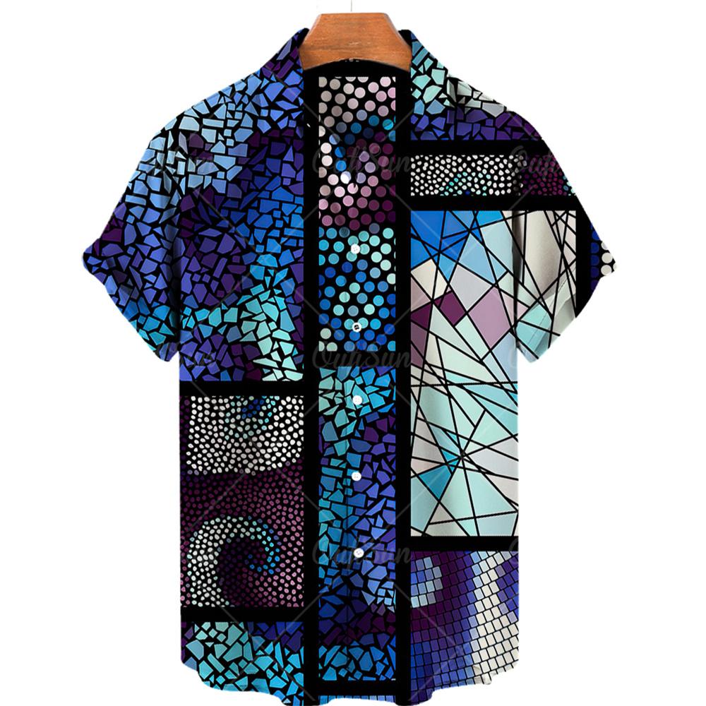 Summer Fashion 3d Print Short Sleeve Hawaiian Men's Shirts Summer Casual Tops Beach Party Vacation Shirts Outdoor Men's and Women's Shirt