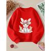 European sizes Kids' Crew Neck Sweatshirt | Comfortable and Casual, Perfect for Fall/Winter, Random Print, Suitable for Outdoor and Home Wear