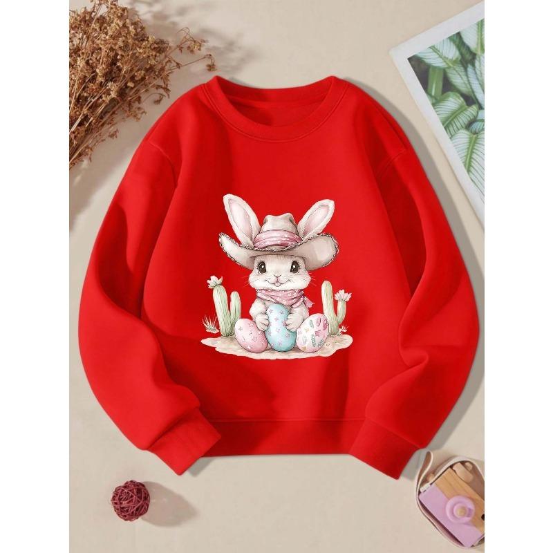 European sizes Kids' Crew Neck Sweatshirt | Comfortable and Casual, Perfect for Fall/Winter, Random Print, Suitable for Outdoor and Home Wear