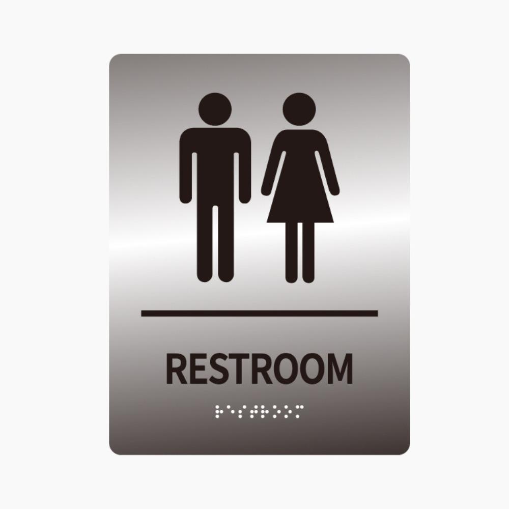 Self Adhesive Restroom Guide Wall Mounted Toilet Mark Home Decor Braille Restroom Sign  Hospital Style D