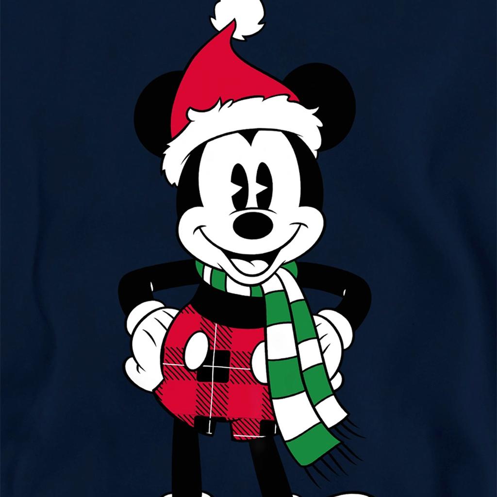 Disney Childrens/Kids Mickey Mouse Tartan Christmas Hoodie