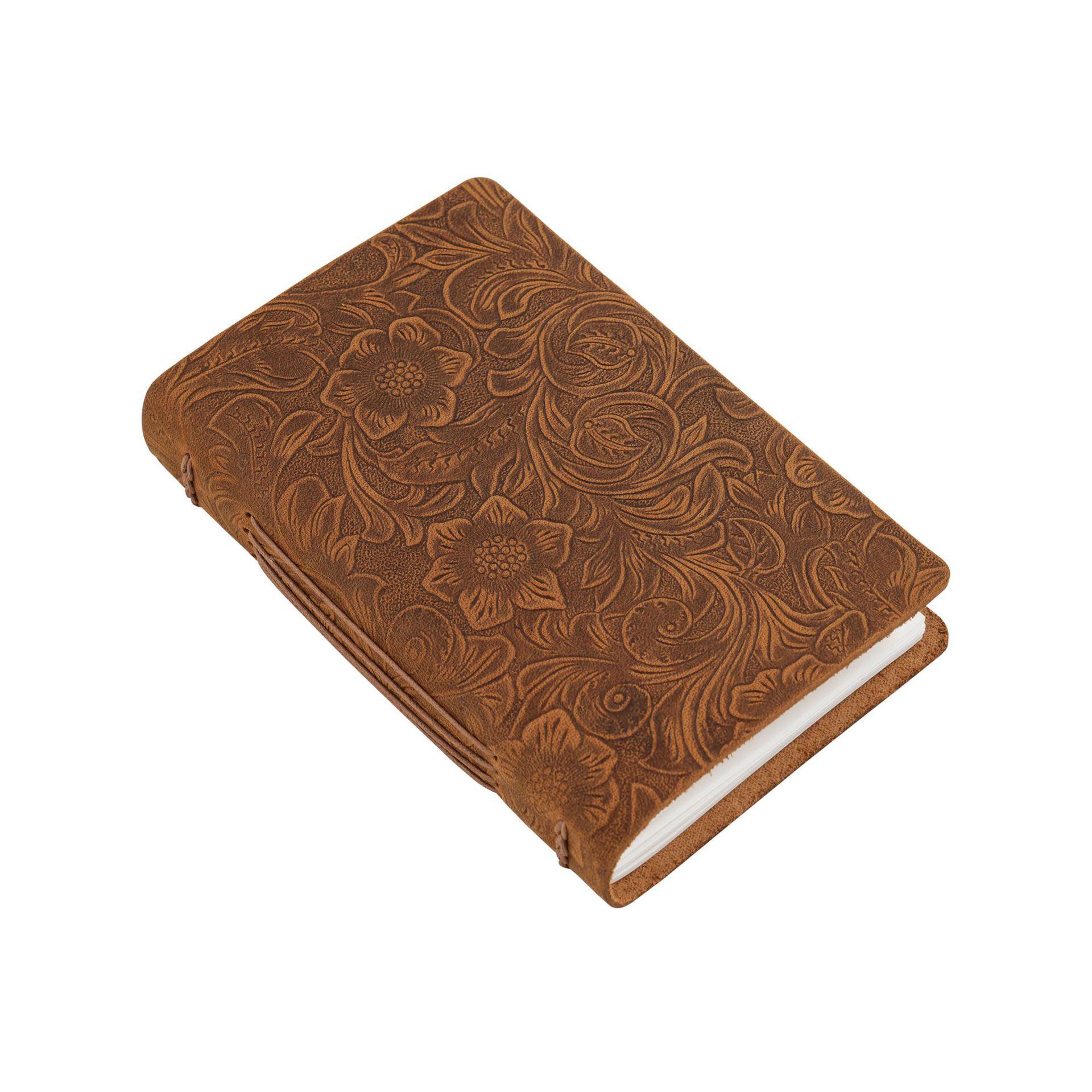

Handmade Genuine Leather Sketchbook & Notepad - Small Retro Diary Gift
