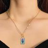 Modern Elliptical Jewelry Component Floral House Print Accessories Stainless Steel Charm for Handmade Enthusiasts