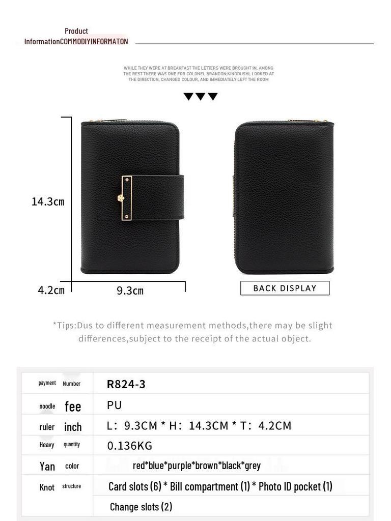 Damen Geldbörse & Clutch mit mehreren Kartenfächern und Reißverschluss-Münzfach