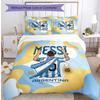 Set Biancheria da Letto Stampata Calcio Argentina 3 Pezzi Copriletto Traspirante Accogliente come Regalo per Inaugurazione Casa o Festa