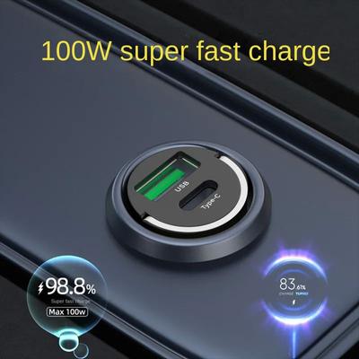 Mini 100w USB Auto Ladegerät Typ C Qc3.0 Pd Auto Ladegeräte Schnell Lade Auto Telefon Ladegerät Adapter Für Samsung Huawei Xiaomi