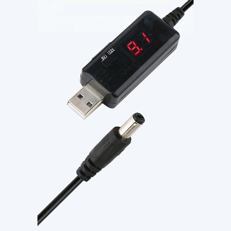 Universal USB to DC5.5mm Boostering Cable with 13 Adapters for Multiple Device Connection in Home Office and Travel