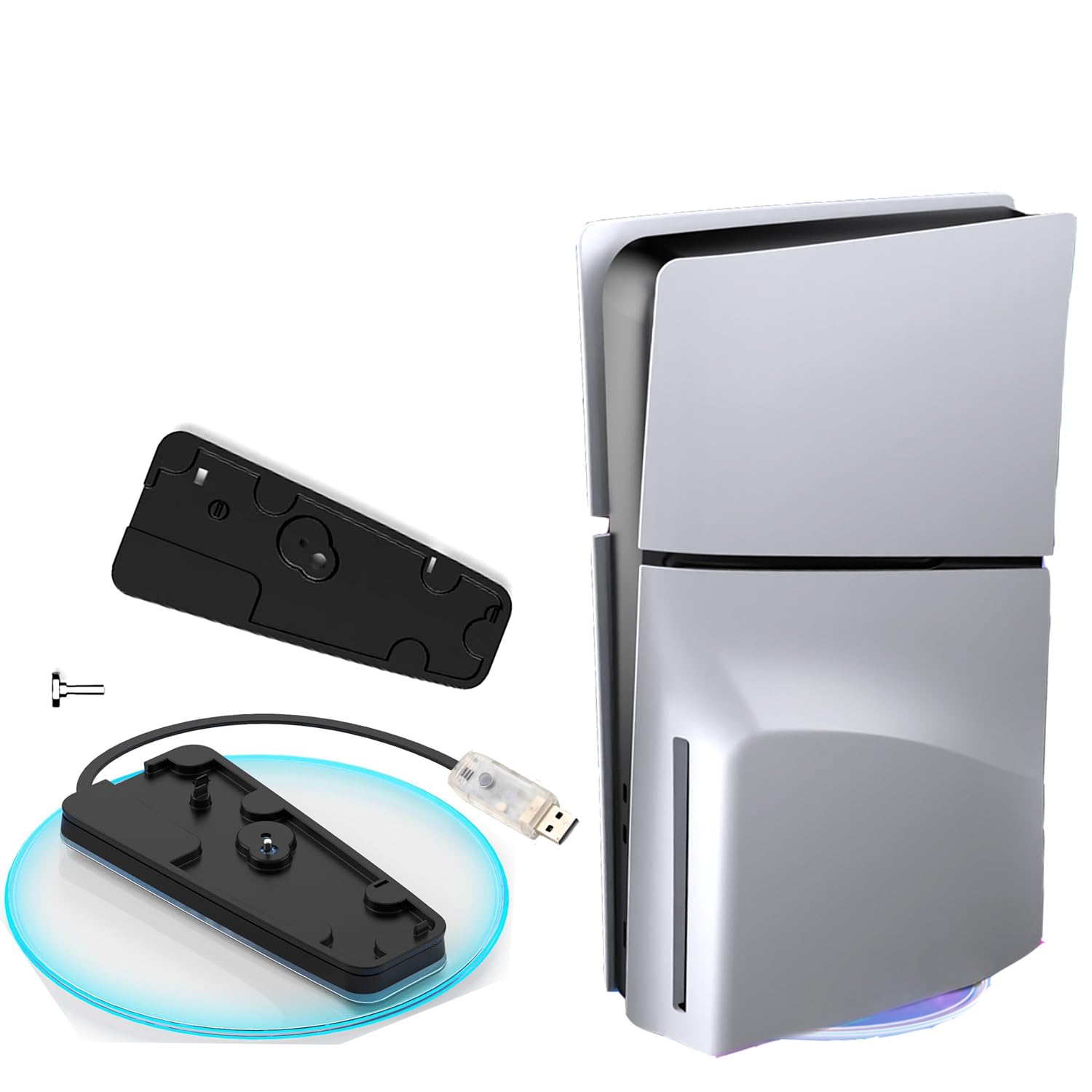 

NEOCADE Vertical stand for Slim with RGB lighting mode Stabilizing base for PS5 version PS5 console peripheral equipment stability Fall prevention