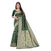 Shasmi Sarees Damen Kunstseide Grün Kanchipuram Sari (SAN PARI S-1 GRÜN)